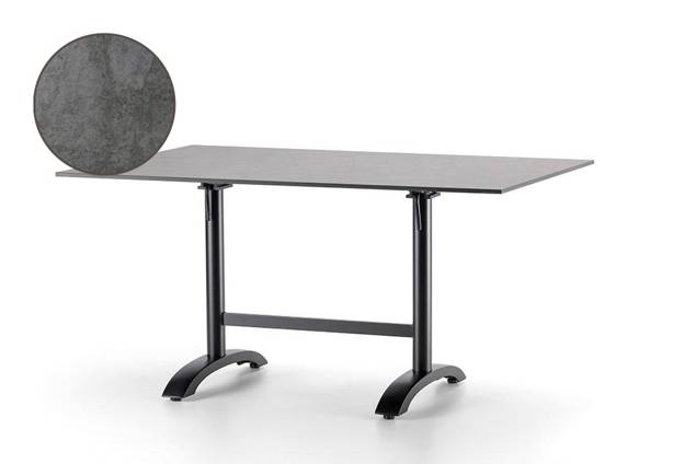 Trento II Gartentisch klappbar Aluminium 120x70 cm