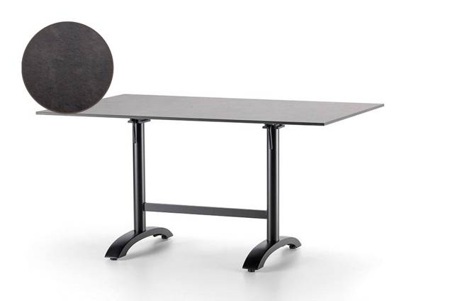 Trento II Table de jardin pliante aluminium 140x80 cm