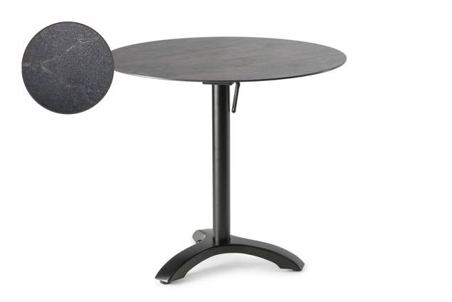 Trento II Table de jardin pliante aluminium Ø 70 cm