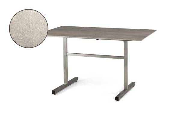 Dublin Table de jardin pliante acier inoxydable 120x80 cm