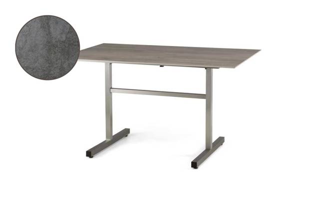 Dublin Table de jardin pliante acier inoxydable 120x70 cm