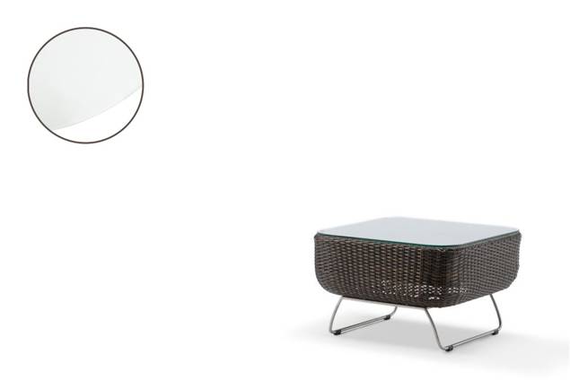 Madonna II Loungetisch Rattan 60x60 cm