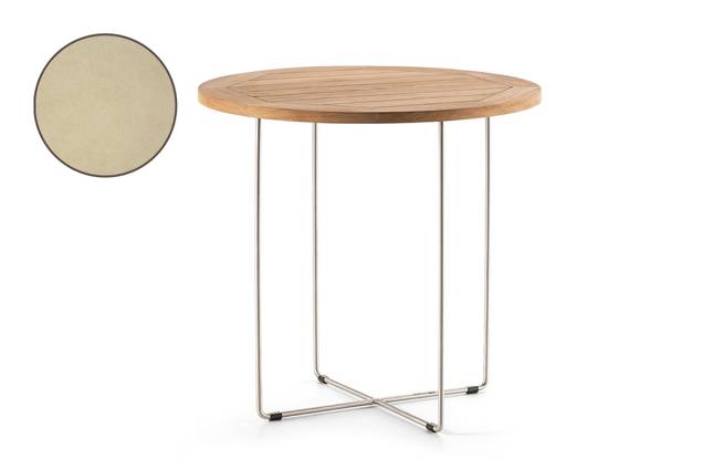 Rügen Table de salon ronde acier inoxydable Ø 70 cm