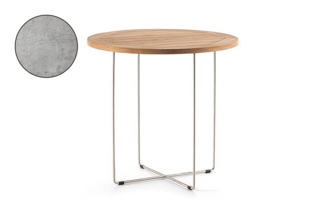 Rügen Loungetisch rund Edelstahl Ø 80 cm