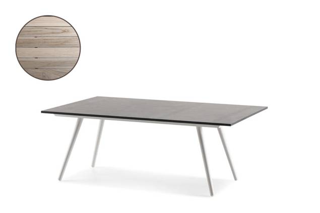 Kapstadt Table de salon aluminium 120x80 cm