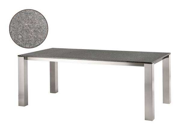 Aletsch Gartentisch Edelstahl 220x100 cm