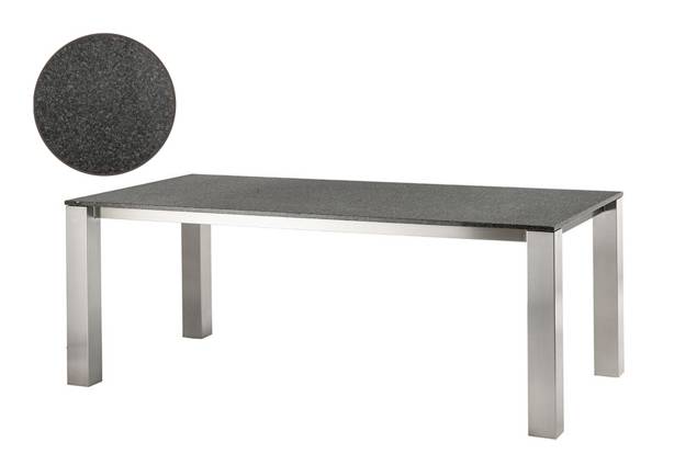 Aletsch Gartentisch Edelstahl 200x100 cm