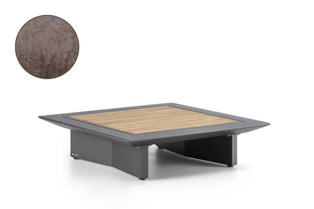 Manhattan Loungetisch Aluminium 90x90 cm