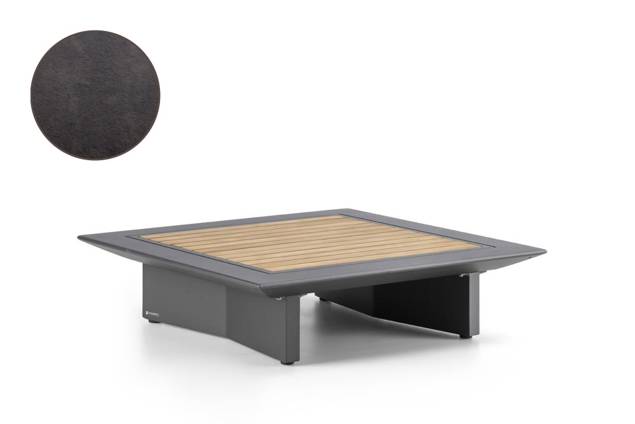 Manhattan Table de salon aluminium 90x90 cm