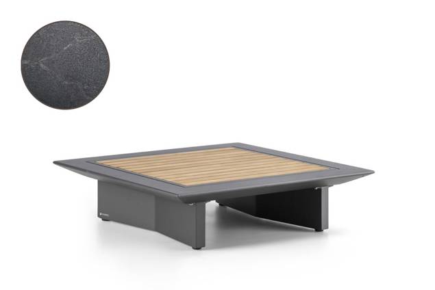 Manhattan Loungetisch Aluminium 90x90 cm