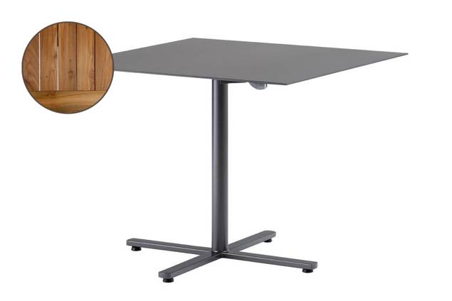 Stockholm Gartentisch klappbar Stahl 100x100 cm