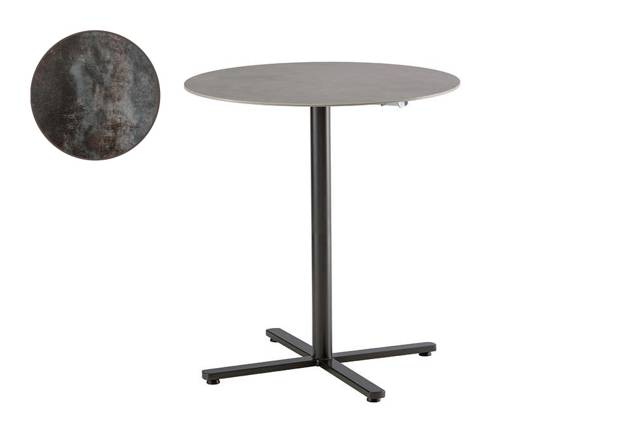 Stockholm Table de bar pliante acier 90x90 cm