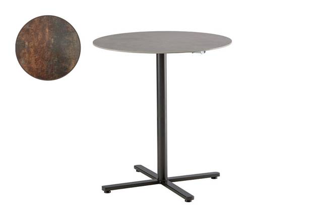 Stockholm Table de bar pliante acier 70x70 cm
