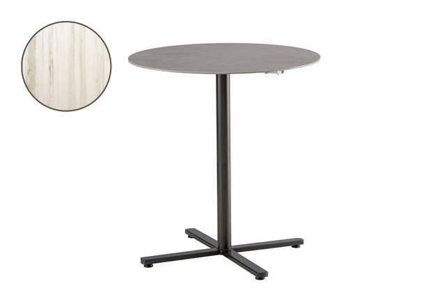 Stockholm Table de bar pliante acier 90x90 cm