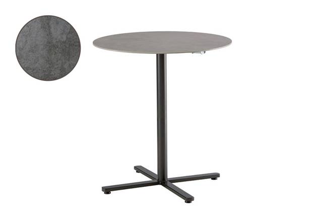 Stockholm Table de bar pliante acier 80x80 cm