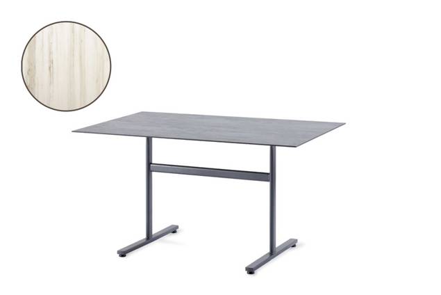 Stockholm Table de jardin pliante acier 120x70 cm