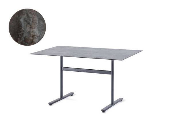 Stockholm Table de jardin pliante acier 120x70 cm