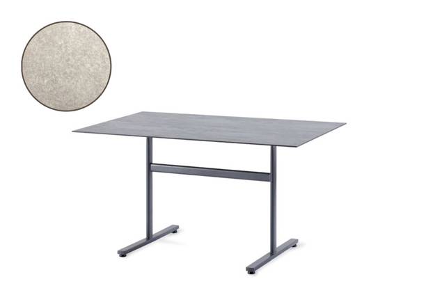 Stockholm Table de jardin pliante acier 120x80 cm