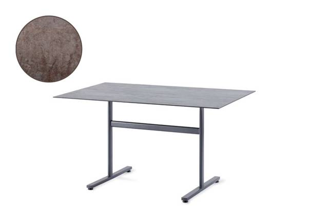 Stockholm Table de jardin pliante acier 120x70 cm