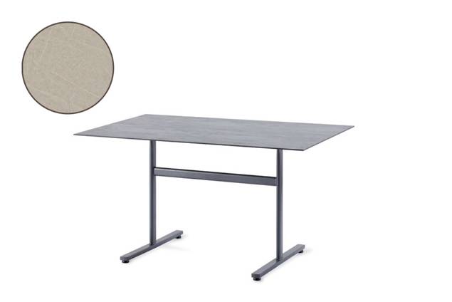Stockholm Table de jardin pliante acier 130x80 cm
