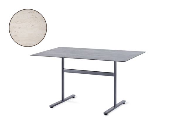 Stockholm Table de jardin pliante acier 160x90 cm