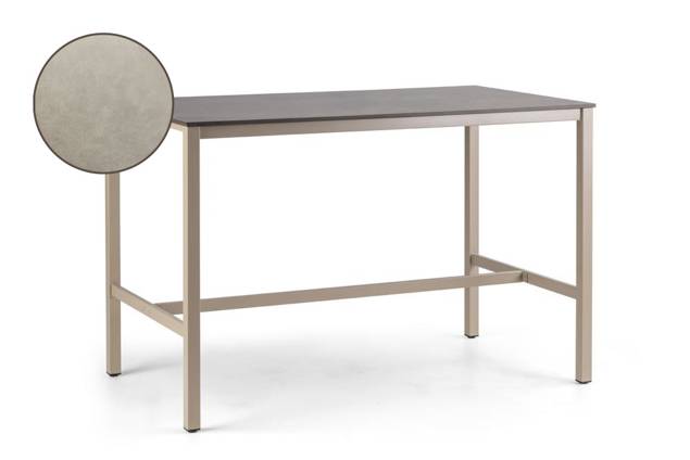 Schilthorn Table de bar acier inoxydable 80x80 cm