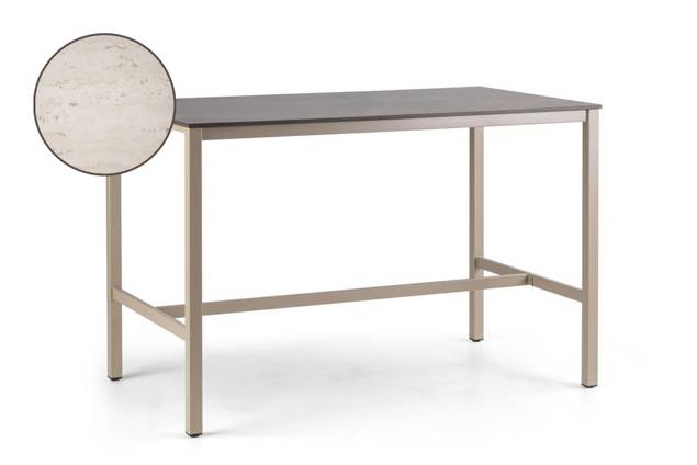 Schilthorn Table de bar acier inoxydable 80x80 cm