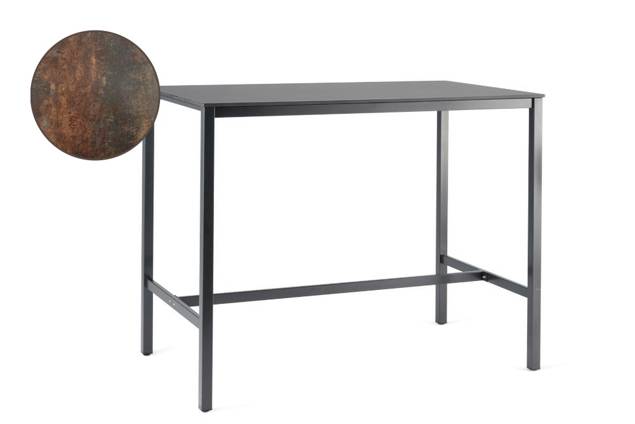 Schilthorn Table de bar acier inoxydable 80x80 cm