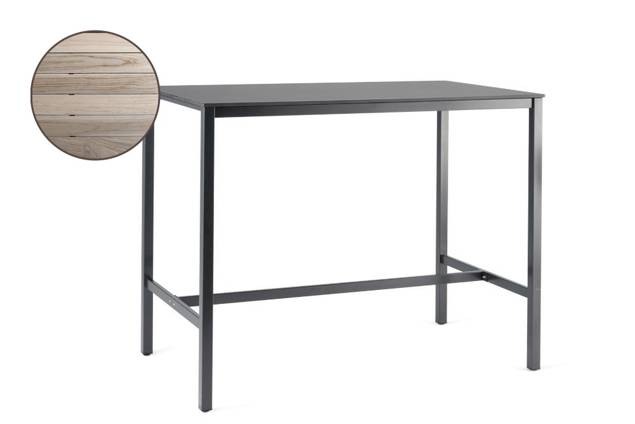 Schilthorn Bartisch Edelstahl 80x80 cm