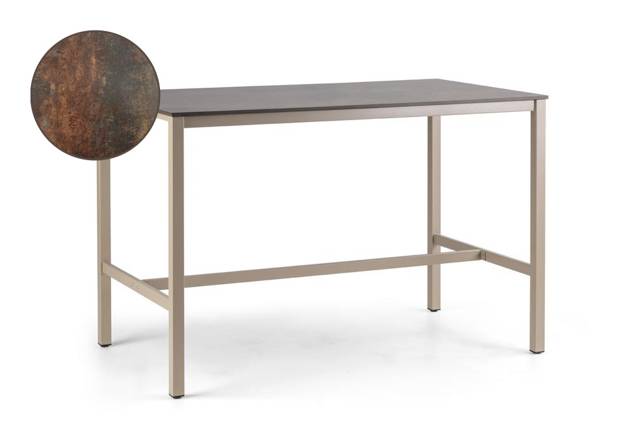 Schilthorn Table de bar acier inoxydable 80x80 cm