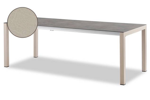 Kos Gartentisch ausziehbar Aluminium 160/220x90 cm