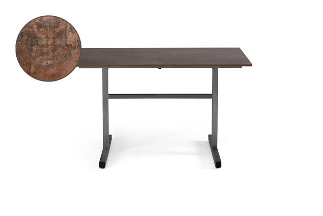 Dublin Table de jardin pliante acier inoxydable Ø 100 cm