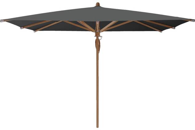 TEAKWOOD Parasol Glatz carrée 330 x 330 cm