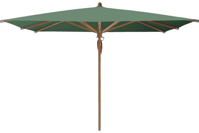 TEAKWOOD Parasol Glatz carrée 330 x 330 cm