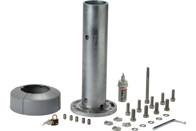 Tube de fixation M4 avec profil, acier galvanisé à chaud