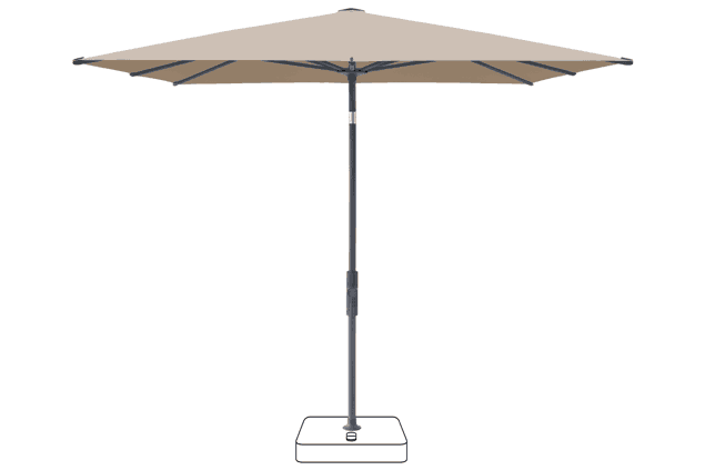 VITA® Torna Sonnenschirm Glatz rechteckig 250 x 200 cm