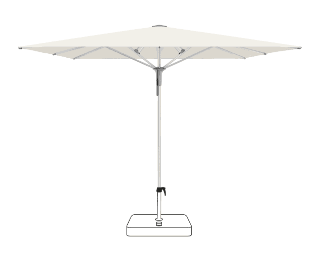 FORTINO® Pro Sonnenschirm Glatz quadratisch 200 x 200 cm