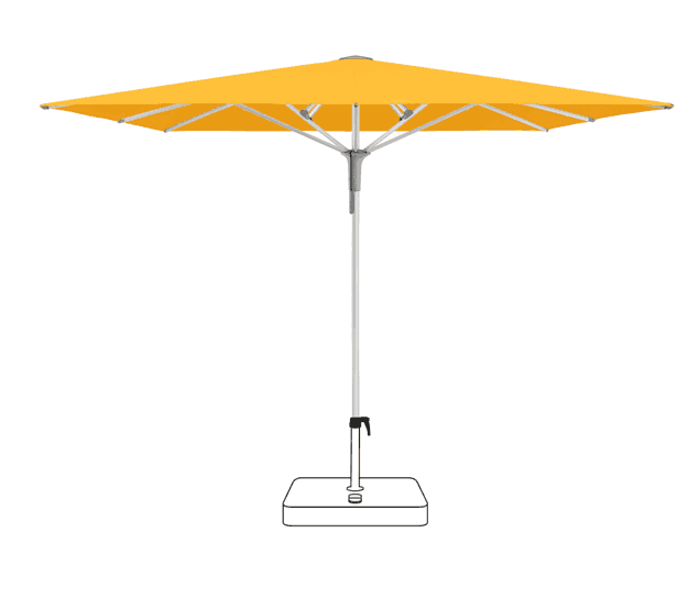 FORTINO® Pro Parasol Glatz carrée 200 x 200 cm