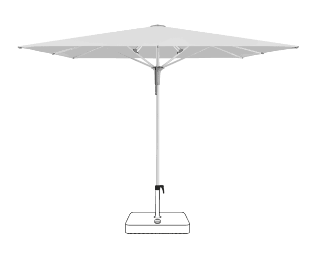 FORTINO® Pro Parasol Glatz carrée 200 x 200 cm