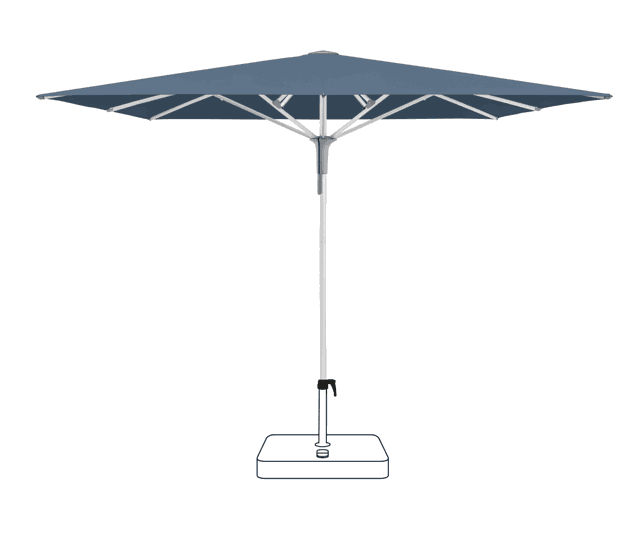 FORTINO® Pro Sonnenschirm Glatz quadratisch 200 x 200 cm