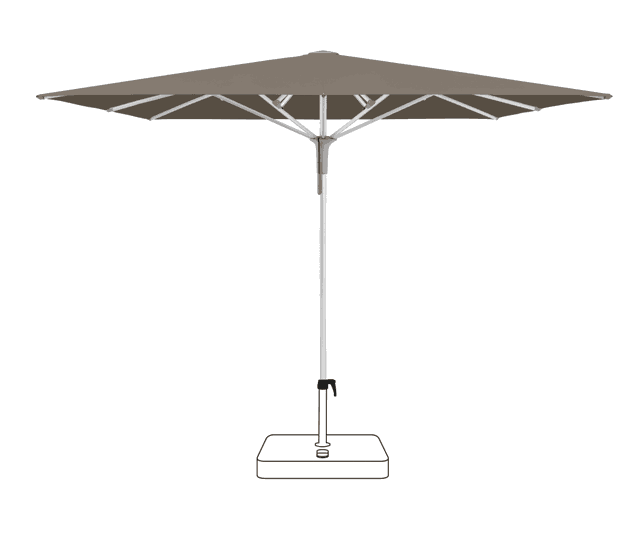FORTINO® Pro Sonnenschirm Glatz quadratisch 200 x 200 cm