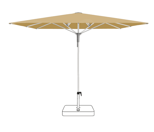 FORTINO® Pro Parasol Glatz carrée 200 x 200 cm