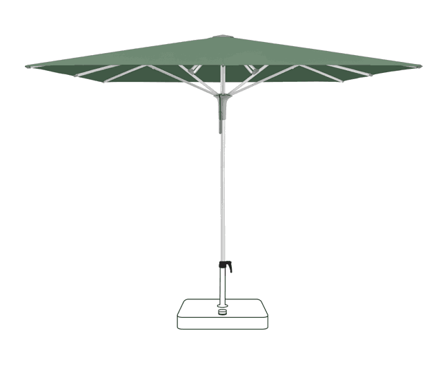FORTINO® Pro Parasol Glatz carrée 200 x 200 cm