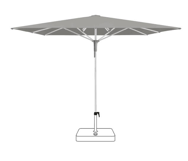 FORTINO® Pro Sonnenschirm Glatz quadratisch 250 x 250 cm
