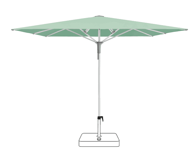 FORTINO® Pro Parasol Glatz carrée 250 x 250 cm