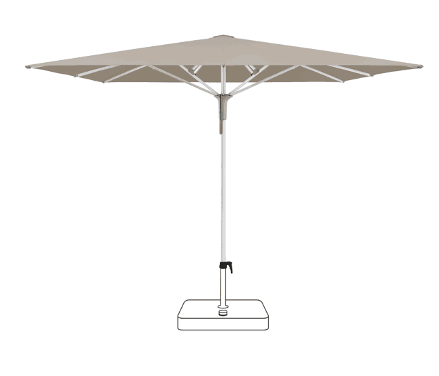 FORTINO® Pro Sonnenschirm Glatz quadratisch 250 x 250 cm