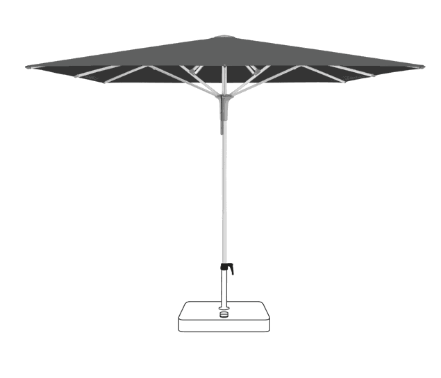 FORTINO® Pro Sonnenschirm Glatz quadratisch 250 x 250 cm