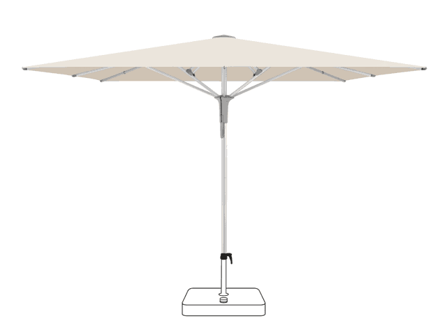 FORTERO® Pro Sonnenschirm Glatz quadratisch 300 x 300 cm