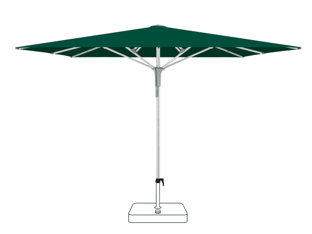 FORTERO® Pro Sonnenschirm Glatz quadratisch 350 x 350 cm