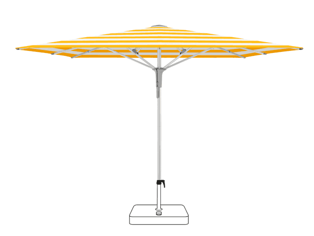 FORTERO® Pro Sonnenschirm Glatz quadratisch 350 x 350 cm